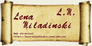 Lena Miladinski vizit kartica
